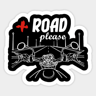 More road please. Passion for motorbikes. Sticker